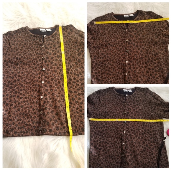 Cignal Animal Print button down cardigan. Size L - Picture 8 of 8